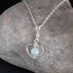 Aquamarine Heart Necklace 3 Aquamarine Heart Necklace 4