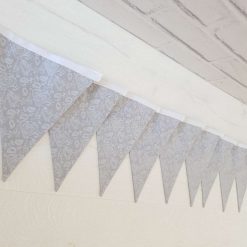 Wedding Bunting, Grey & White Lace Heart Bunting, Lace Bunting, Engagement Bunting, Fabric Bunting, Wedding Garland, Wedding Decorations, Various Lengths Available 3