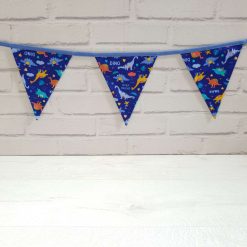 Dinosaur Bunting, Nursery Decor, Playroom Decor, Animal Bunting, Kids Bunting, Dinosaur Garland, Fabric Bunting, 100% Cotton Bunting, 10 Flags 2.5m 7