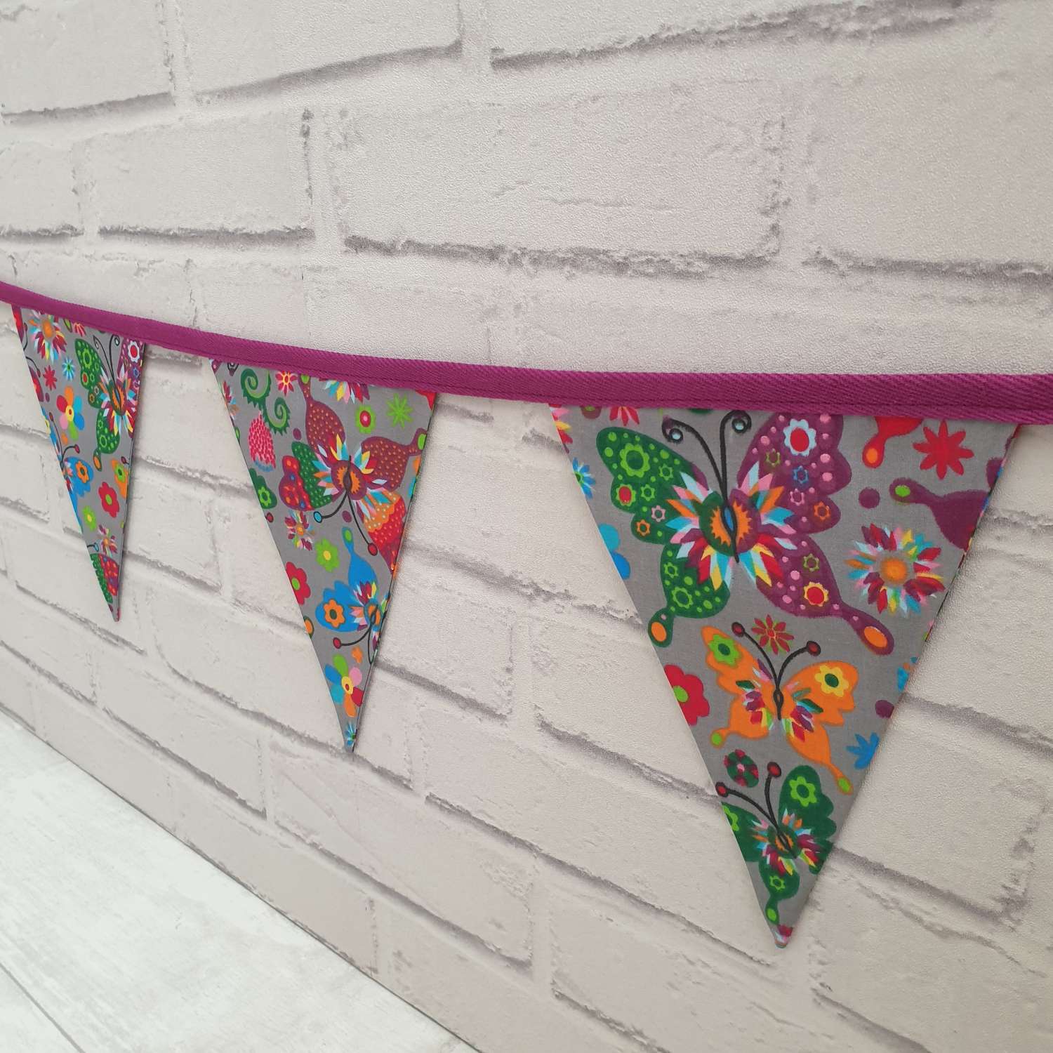 Butterfly Bunting, Party Bunting, Bright Garland, Butterflies, Garden Bunting, Garden Decor, Garland, Summerhouse Decor, Fabric Bunting, Party Decor,10 flags 2.5m Butterfly Bunting, Party Bunting, Bright Garland, Butterflies, Garden Bunting, Garden Decor, Garland, Summerhouse Decor, Fabric Bunting, Party Decor,10 flags 2.5m