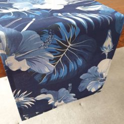 Dark Blue Tropical Leaf Table Runner, Monstera Leaf Table Runner, Tropical Leaf Print, Tropical Decor, Tropical Home Decor, Blue Hibiscus 7 Dark Blue Tropical Leaf Table Runner, Monstera Leaf Table Runner, Tropical Leaf Print, Tropical Decor, Tropical Home Decor, Blue Hibiscus 7