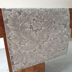 Grey & White Leaf Table Runner, Grey Table Runner, Leaf Table Runner, Table Decor, Homer Decor, Gift Idea, Grey Leaf Table Runner 7