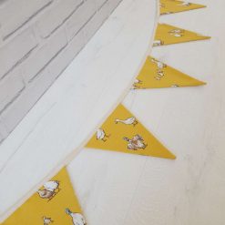 Duck Bunting, Fabric Bunting, Animal Bunting, Garland, Wall Decor, Garden Decor, Geese Bunting, Mustard Yellow Bunting, Ochre, 10 Flags 2.5m 8