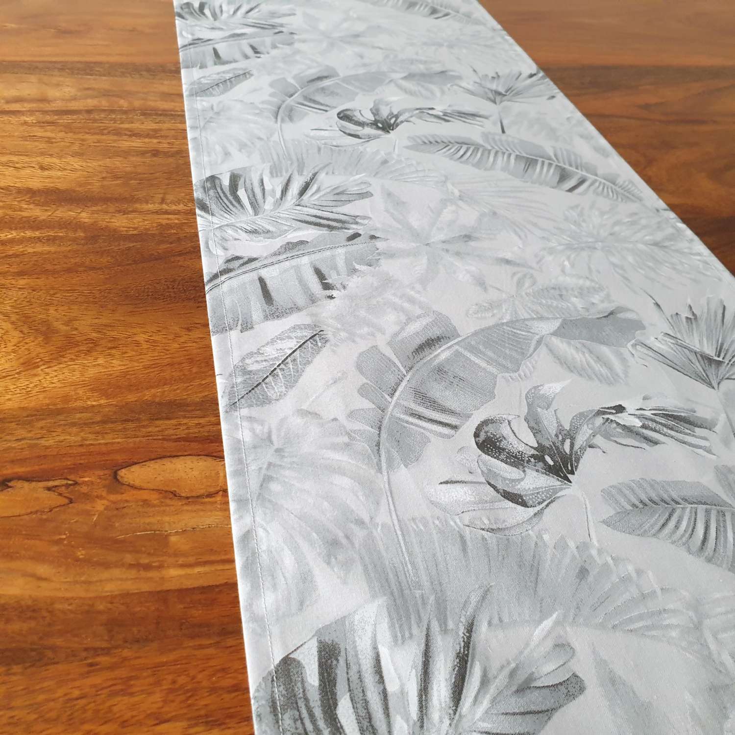 Grey Tropical Leaf Table Runner, Monstera Leaf Table Runner, Tropical Leaf Print, Tropical Decor, Tropical Home Decor, Grey Tropical Runner, New Home Gift, Botanic Table Runner Grey Tropical Leaf Table Runner, Monstera Leaf Table Runner, Tropical Leaf Print, Tropical Decor, Tropical Home Decor, Grey Tropical Runner, New Home Gift, Botanic Table Runner