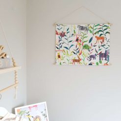 Safari Nursery Wall Hanging, Jungle Nursery Banner, Abstract Wall Hanging, Nursery Decor, Baby Gift, Safari Decor, Jungle Decor, Banner Flag 1