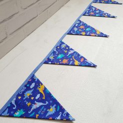 Dinosaur Bunting, Nursery Decor, Playroom Decor, Animal Bunting, Kids Bunting, Dinosaur Garland, Fabric Bunting, 100% Cotton Bunting, 10 Flags 2.5m 5