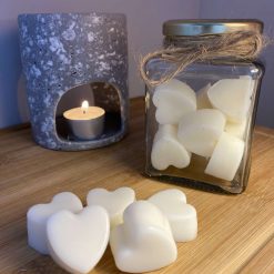 Jar of Heart Shaped Wax Melts x 15  hearts (150g melts in total)