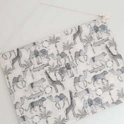 Safari Nursery Wall Hanging, Jungle Nursery Banner, Fabric Wall Hanging, Nursery Decor, Baby Gift, Safari Decor, Jungle Decor, Banner Flag 5