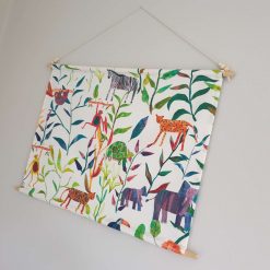 Safari Nursery Wall Hanging, Jungle Nursery Banner, Abstract Wall Hanging, Nursery Decor, Baby Gift, Safari Decor, Jungle Decor, Banner Flag 5