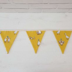 Duck Bunting, Fabric Bunting, Animal Bunting, Garland, Wall Decor, Garden Decor, Geese Bunting, Mustard Yellow Bunting, Ochre, 10 Flags 2.5m 6