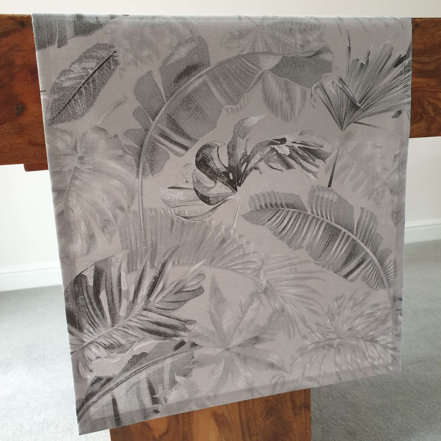 Grey Tropical Leaf Table Runner, Monstera Leaf Table Runner, Tropical Leaf Print, Tropical Decor, Tropical Home Decor, Grey Tropical Runner, New Home Gift, Botanic Table Runner Grey Tropical Leaf Table Runner, Monstera Leaf Table Runner, Tropical Leaf Print, Tropical Decor, Tropical Home Decor, Grey Tropical Runner, New Home Gift, Botanic Table Runner