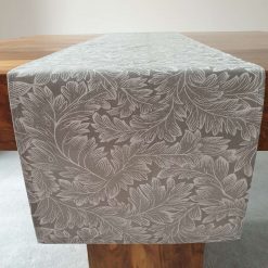 Grey & White Leaf Table Runner, Grey Table Runner, Leaf Table Runner, Table Decor, Homer Decor, Gift Idea, Grey Leaf Table Runner 4