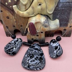 Polymer clay Puff Pendant