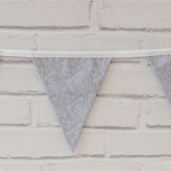 Wedding Bunting, Grey & White Lace Heart Bunting, Lace Bunting, Engagement Bunting, Fabric Bunting, Wedding Garland, Wedding Decorations, Various Lengths Available 8