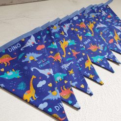 Dinosaur Bunting, Nursery Decor, Playroom Decor, Animal Bunting, Kids Bunting, Dinosaur Garland, Fabric Bunting, 100% Cotton Bunting, 10 Flags 2.5m 2
