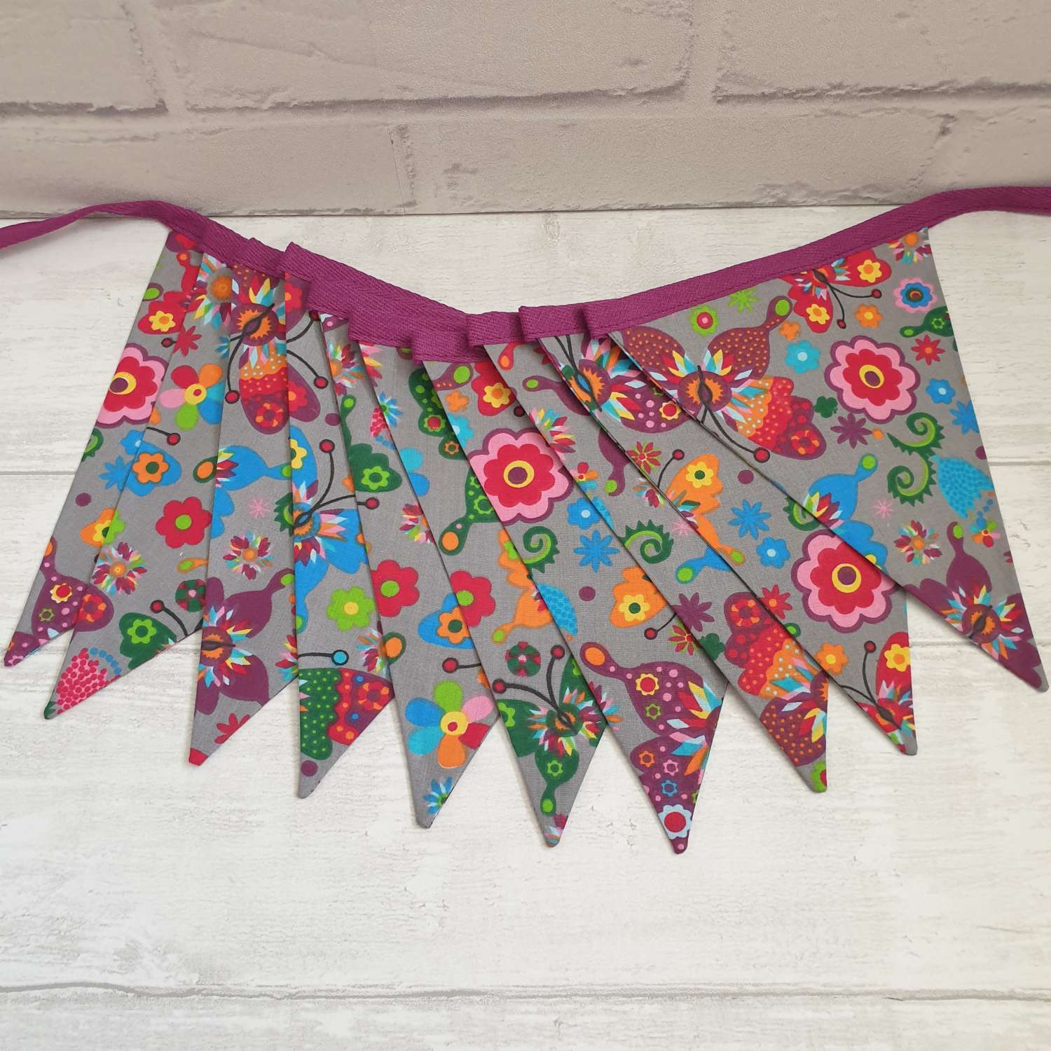 Butterfly Bunting, Party Bunting, Bright Garland, Butterflies, Garden Bunting, Garden Decor, Garland, Summerhouse Decor, Fabric Bunting, Party Decor,10 flags 2.5m Butterfly Bunting, Party Bunting, Bright Garland, Butterflies, Garden Bunting, Garden Decor, Garland, Summerhouse Decor, Fabric Bunting, Party Decor,10 flags 2.5m