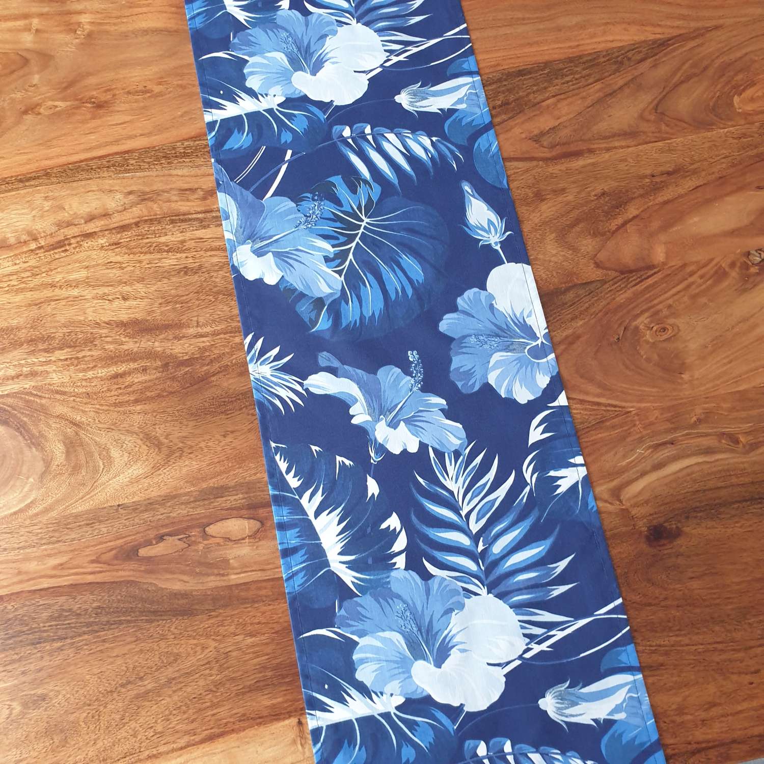 Dark Blue Tropical Leaf Table Runner, Monstera Leaf Table Runner, Tropical Leaf Print, Tropical Decor, Tropical Home Decor, Blue Hibiscus Dark Blue Tropical Leaf Table Runner, Monstera Leaf Table Runner, Tropical Leaf Print, Tropical Decor, Tropical Home Decor, Blue Hibiscus