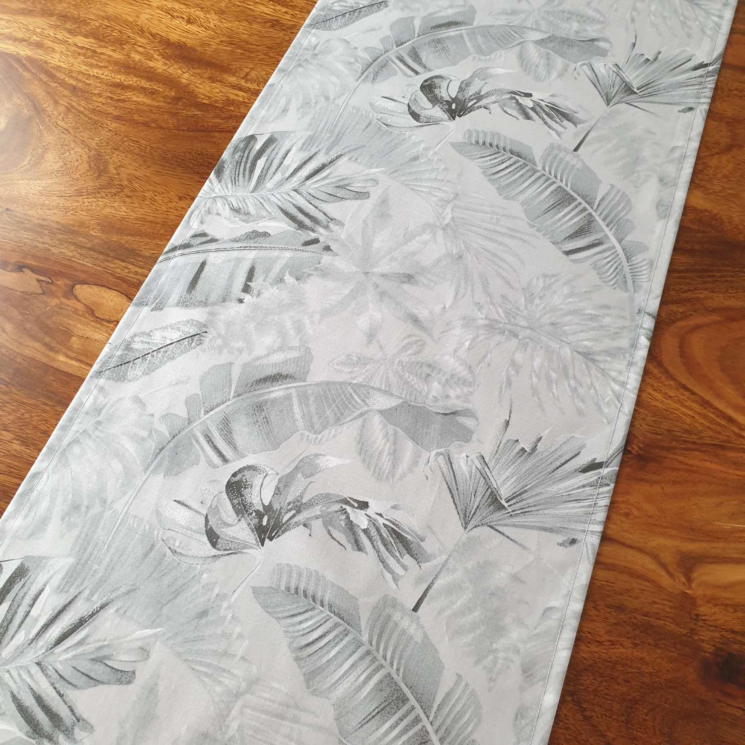 Grey Tropical Leaf Table Runner, Monstera Leaf Table Runner, Tropical Leaf Print, Tropical Decor, Tropical Home Decor, Grey Tropical Runner, New Home Gift, Botanic Table Runner Grey Tropical Leaf Table Runner, Monstera Leaf Table Runner, Tropical Leaf Print, Tropical Decor, Tropical Home Decor, Grey Tropical Runner, New Home Gift, Botanic Table Runner