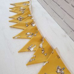 Duck Bunting, Fabric Bunting, Animal Bunting, Garland, Wall Decor, Garden Decor, Geese Bunting, Mustard Yellow Bunting, Ochre, 10 Flags 2.5m 2