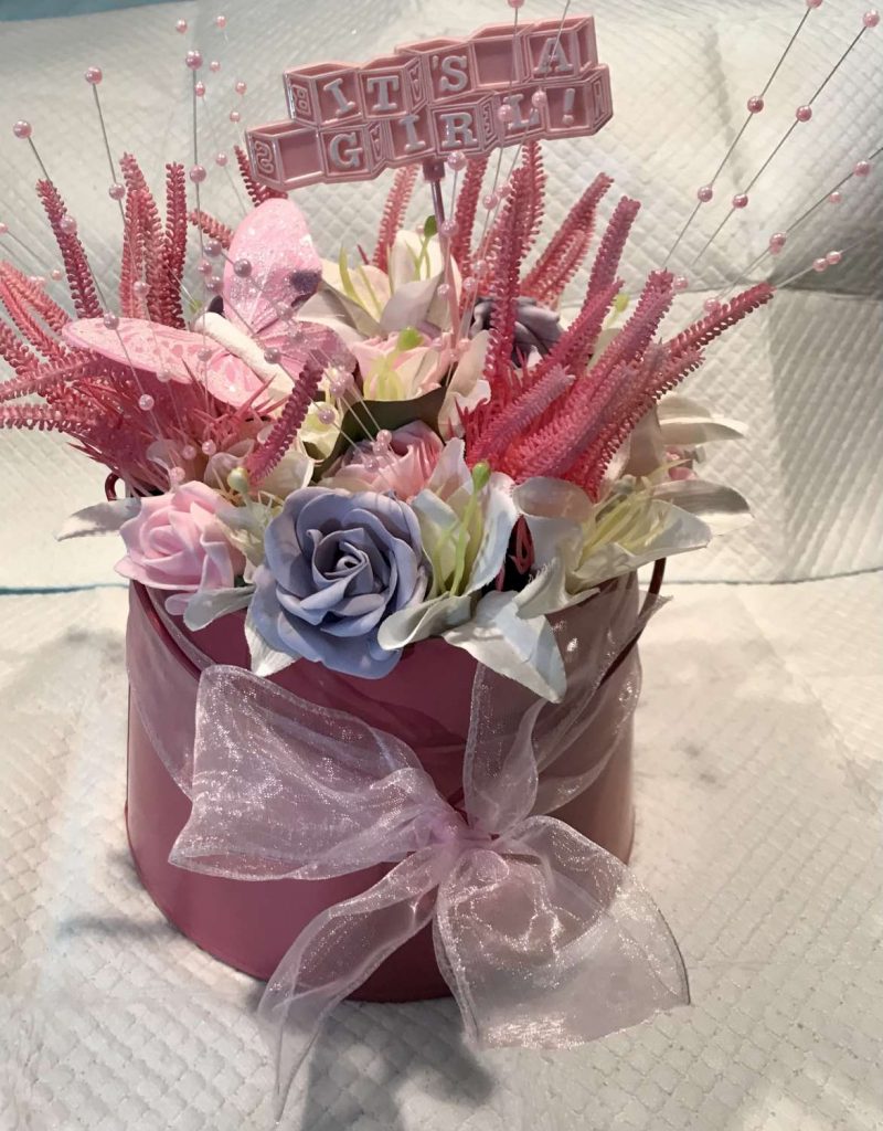 It’s a girl flower display One in stock MadeMe