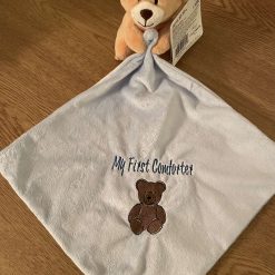 Personalised Embroidered Baby Bear Comforter