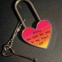 Beautiful For the one you love Personalised Metal Heart Love Lock and Key 4 Beautiful For the one you love Personalised Metal Heart Love Lock and Key 4