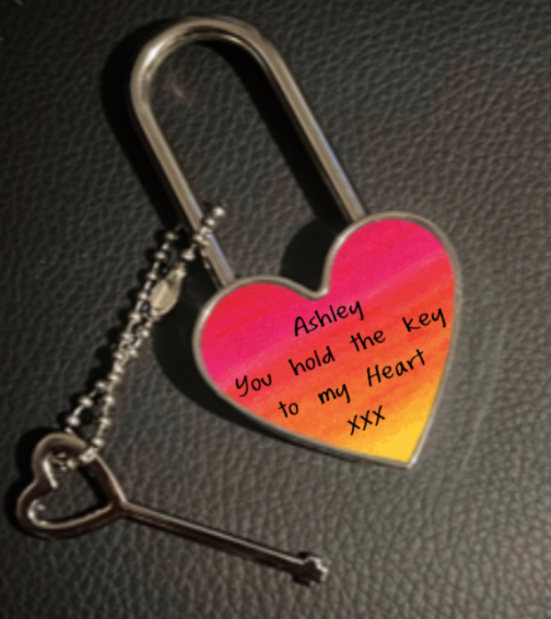 Beautiful For the one you love Personalised Metal Heart Love Lock and Key Beautiful For the one you love Personalised Metal Heart Love Lock and Key