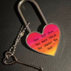 Beautiful For the one you love Personalised Metal Heart Love Lock and Key 2 Beautiful For the one you love Personalised Metal Heart Love Lock and Key 2