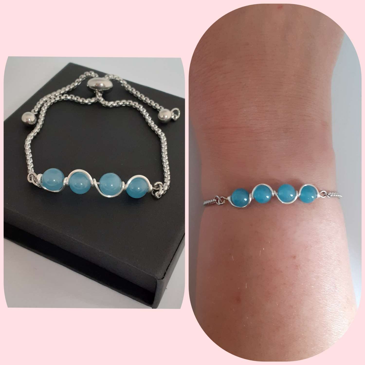 Aquamarine Adjustable Bracelet Aquamarine Adjustable Bracelet