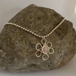 Rose Quartz Flower Necklace 2 Rose Quartz Flower Necklace 4