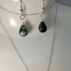 Brazilian Emerald Bridal Jewellery Set – Sterling Silver Necklace & Earrings 4 Brazilian Emerald Bridal Jewellery Set – Sterling Silver Necklace & Earrings 4