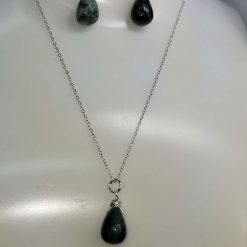 Brazilian Emerald Bridal Jewellery Set – Sterling Silver Necklace & Earrings 6 Brazilian Emerald Bridal Jewellery Set – Sterling Silver Necklace & Earrings 6