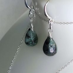 Brazilian Emerald Bridal Jewellery Set – Sterling Silver Necklace & Earrings 8 Brazilian Emerald Bridal Jewellery Set – Sterling Silver Necklace & Earrings 8