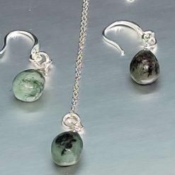 Brazilian Emerald Bridal Jewellery Set – Sterling Silver Necklace & Earrings 12 Brazilian Emerald Bridal Jewellery Set – Sterling Silver Necklace & Earrings 12