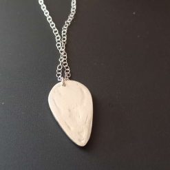 Teardrop shape Silver Heart Pendant Necklace 1 Teardrop shape Silver Heart Pendant Necklace 1