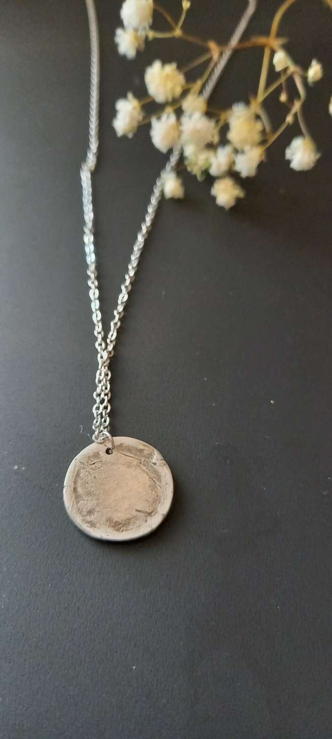 Silver antique floral pendant necklace Silver antique floral pendant necklace