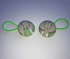 Handmade elephant print button bobbles 1 Handmade elephant print button bobbles 4
