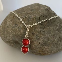 Red Pendant Necklace and Earrings Set 4 Red Pendant Necklace and Earrings Set 15