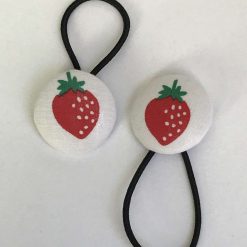 Handmade strawberry print button bobbles 8