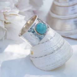 Silver Amazonite Statement Ring