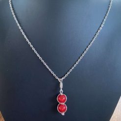 Red Pendant Necklace and Earrings Set 1 Red Pendant Necklace and Earrings Set 12