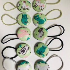 Handmade button bobble hair ties- dog & cat collection 8 Handmade button bobble hair ties- dog & cat collection 10