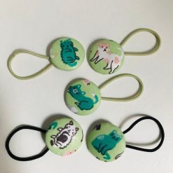 Handmade button bobble hair ties- dog & cat collection 6 Handmade button bobble hair ties- dog & cat collection 8