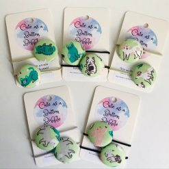 Handmade button bobble hair ties- dog & cat collection 2 Handmade button bobble hair ties- dog & cat collection 4