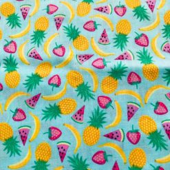 Handmade tropical fruit print button bobbles - pink, green & white 6 Handmade tropical fruit print button bobbles - pink, green & white 10