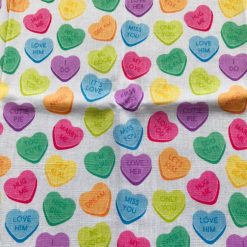 Handmade loveheart sweets print button bobbles 2