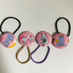 Handmade button bobble hair ties- dog & cat collection 5 Handmade button bobble hair ties- dog & cat collection 7