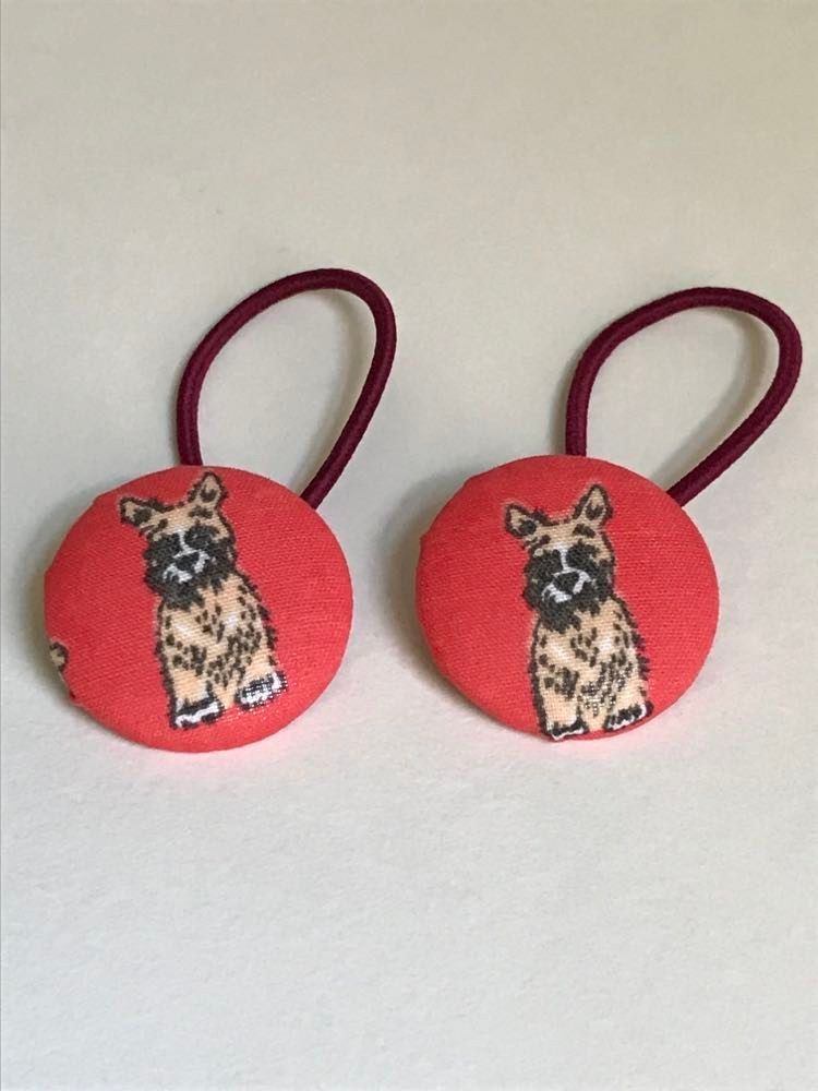 Handmade button bobble hair ties- dog & cat collection Handmade button bobble hair ties- dog & cat collection