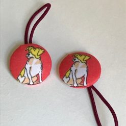 Handmade button bobble hair ties- dog & cat collection 10 Handmade button bobble hair ties- dog & cat collection 12