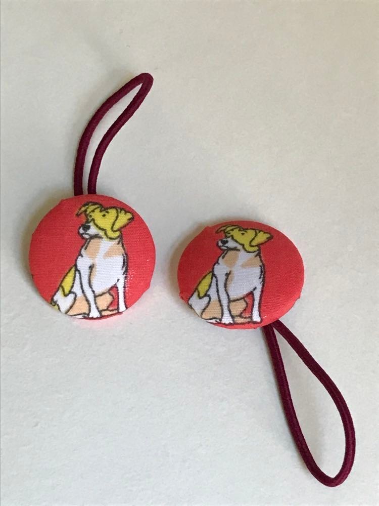 Handmade button bobble hair ties- dog & cat collection Handmade button bobble hair ties- dog & cat collection